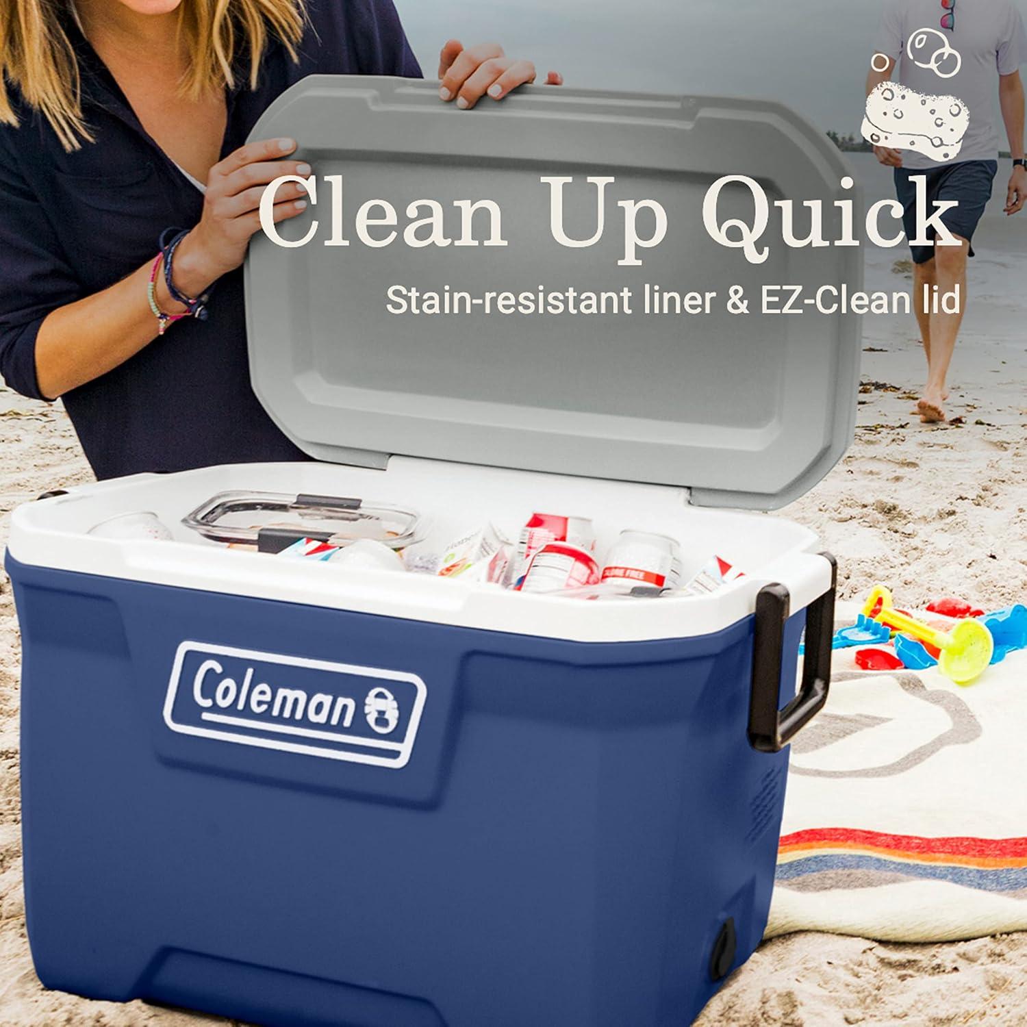 imageColeman Classic Series Insulated Portable Cooler LeakResistant Outdoor Hard Cooler Keeps Ice up to 5 Days 5270120150 QuartTwilight