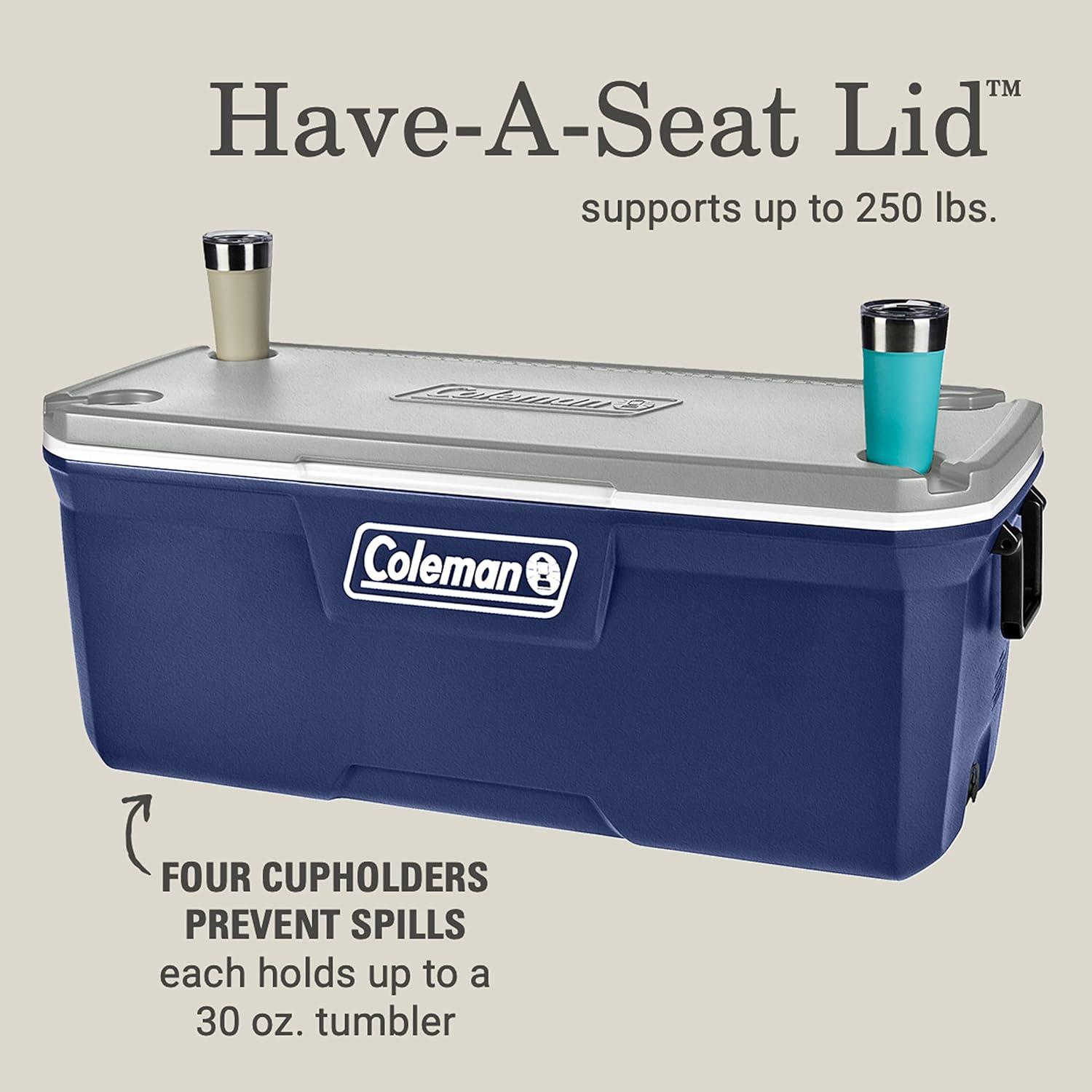 imageColeman Classic Series Insulated Portable Cooler LeakResistant Outdoor Hard Cooler Keeps Ice up to 5 Days 5270120150 QuartTwilight