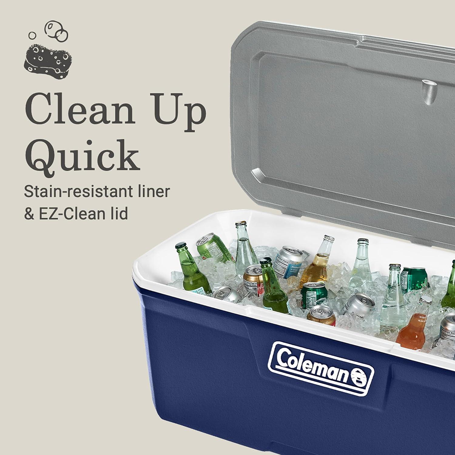 imageColeman Classic Series Insulated Portable Cooler LeakResistant Outdoor Hard Cooler Keeps Ice up to 5 Days 5270120150 QuartTwilight