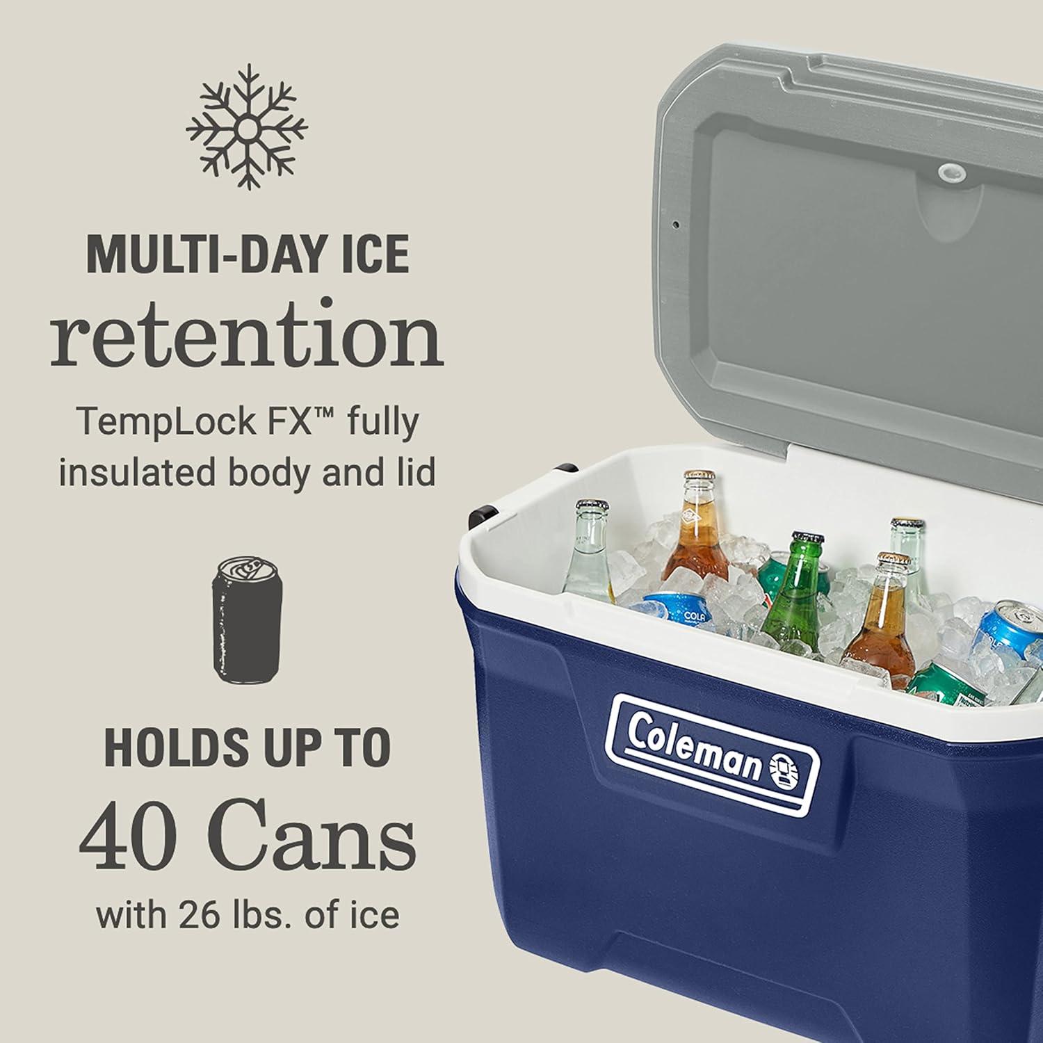 imageColeman Classic Series Insulated Portable Cooler LeakResistant Outdoor Hard Cooler Keeps Ice up to 5 Days 5270120150 QuartTwilight