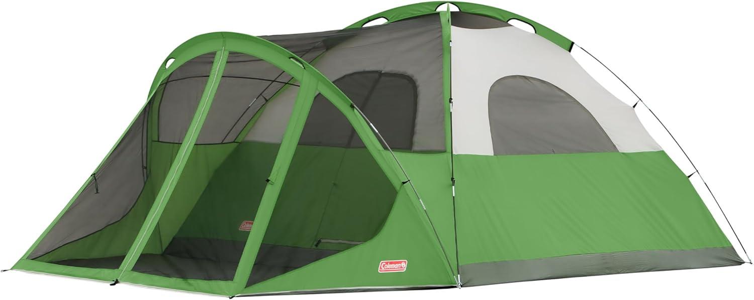 imageColeman Evanston Tent with Screen Room 68 Person Weatherproof Tent Sets Up in 15 Mins Included Rainfly ampamp Carry Bag Made of PFASFree Materials6person