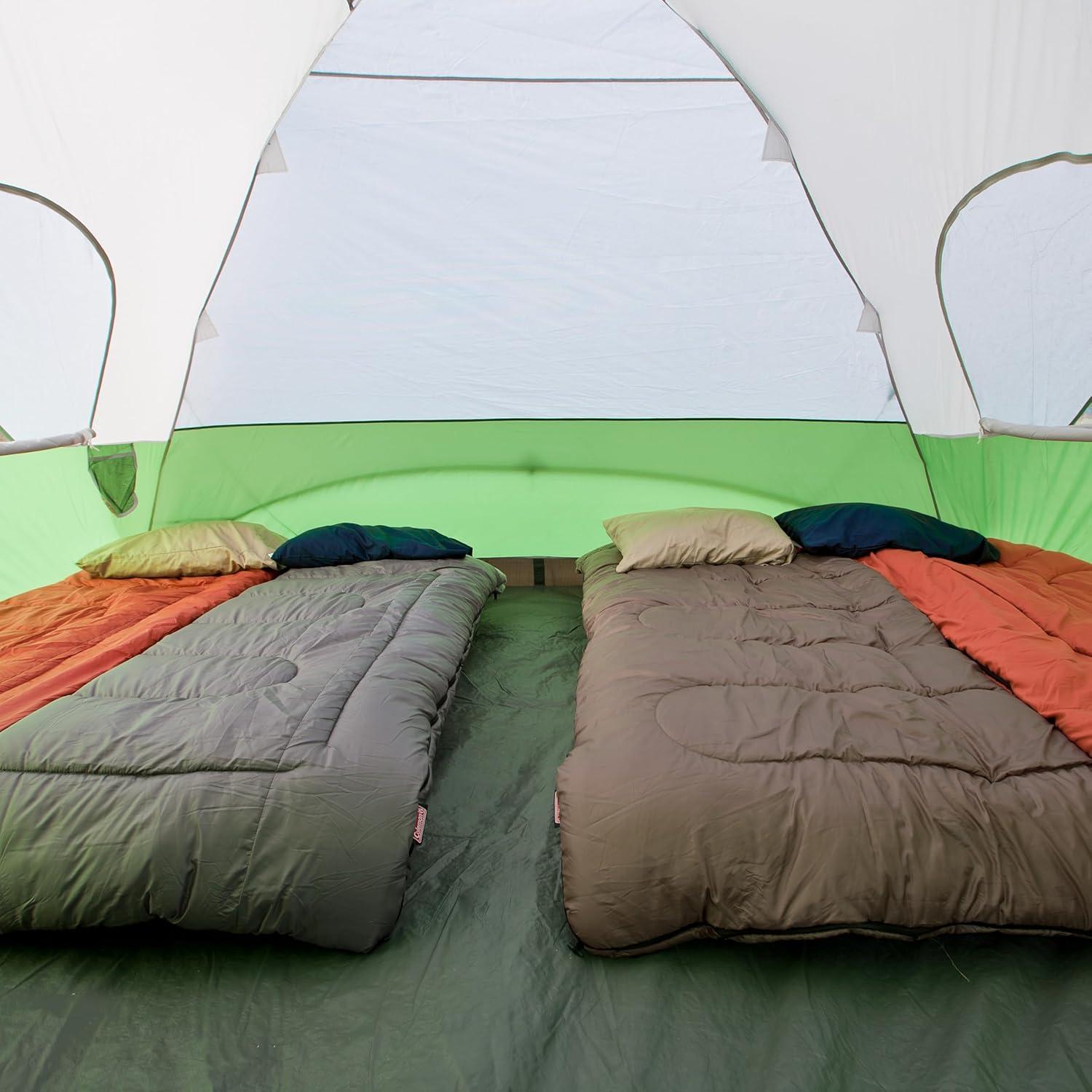 imageColeman Evanston Tent with Screen Room 68 Person Weatherproof Tent Sets Up in 15 Mins Included Rainfly ampamp Carry Bag Made of PFASFree Materials8person