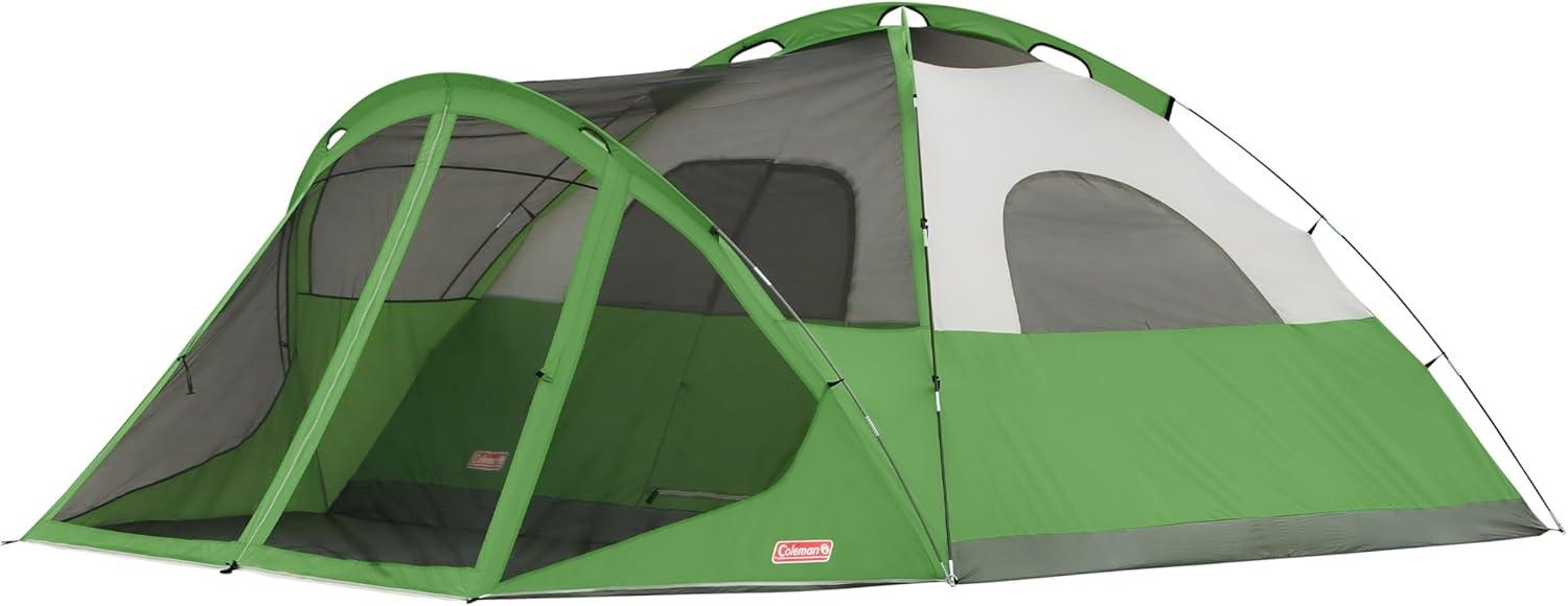 imageColeman Evanston Tent with Screen Room 68 Person Weatherproof Tent Sets Up in 15 Mins Included Rainfly ampamp Carry Bag Made of PFASFree Materials8person