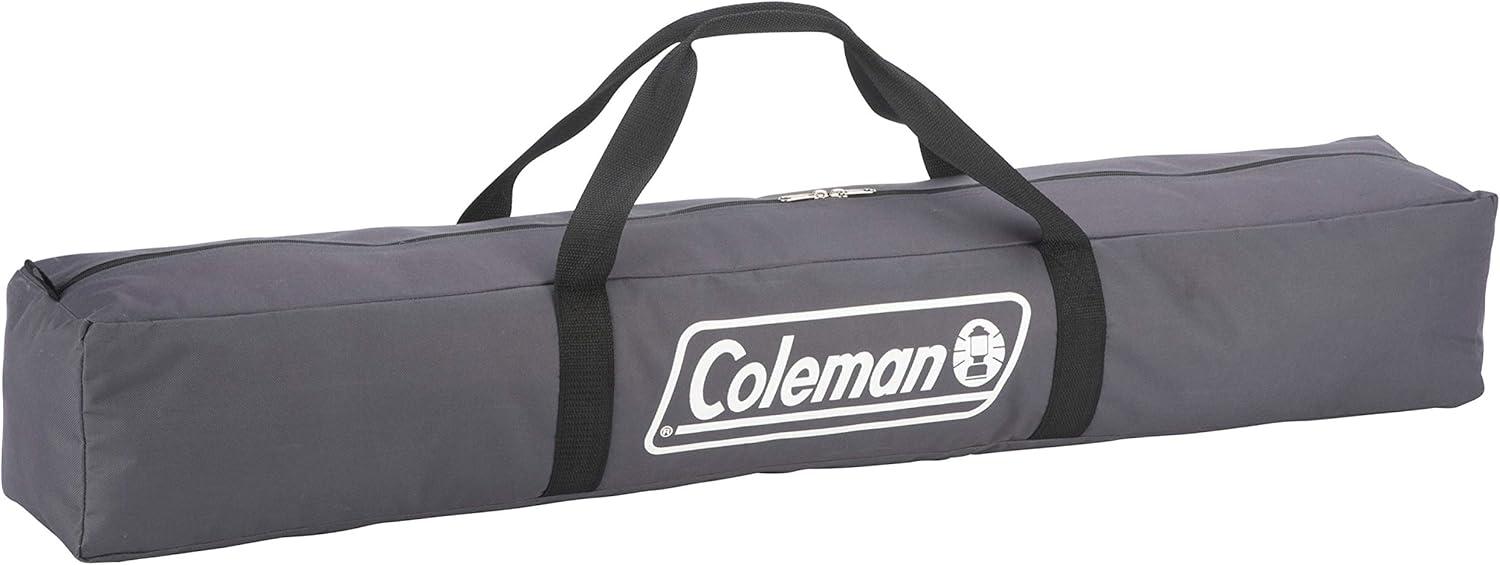 imageColeman PackAway Big n Tall Camping Cot with Removable Side Table Extra Wide Cot Fits Adults up to 6ft 6in or 300lbs Carry Bag Included