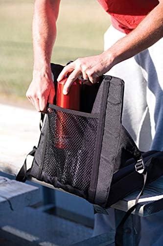 imageColeman Portable Stadium Seat Bleacher Cushion with Backrest Lightweight Padded Seat CushionBlack