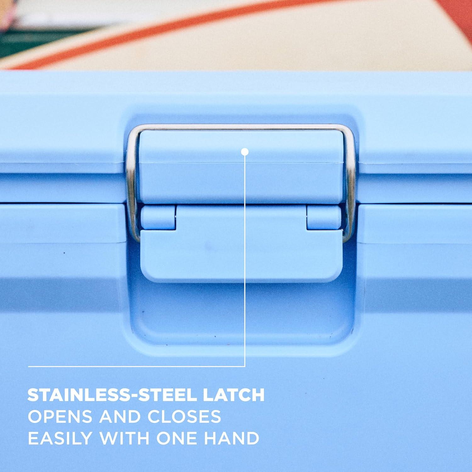 imageColeman Pro HeavyDuty 25qt UltraLight Premium Hard Cooler ExtraThick Insulation Keeps Ice up to 3 Days 36Can CapacityBlue Sky