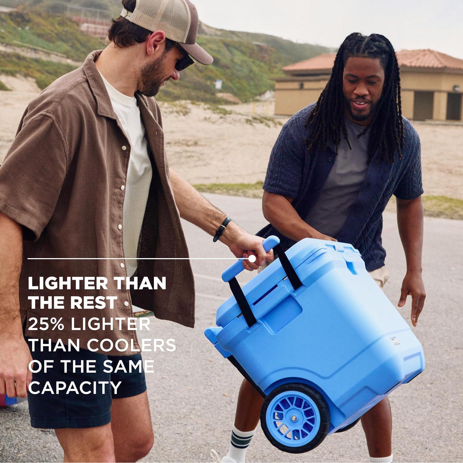 imageColeman Pro HeavyDuty 25qt UltraLight Premium Hard Cooler ExtraThick Insulation Keeps Ice up to 3 Days 36Can CapacityBlue Sky
