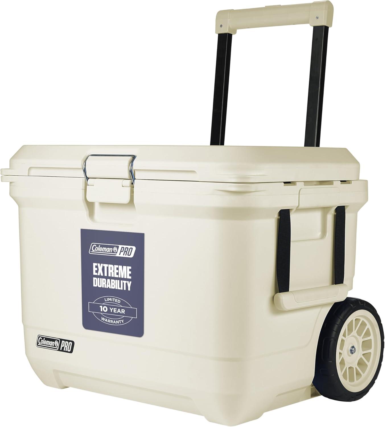 imageColeman Pro HeavyDuty 25qt UltraLight Premium Hard Cooler ExtraThick Insulation Keeps Ice up to 3 Days 36Can CapacityDesert Sand