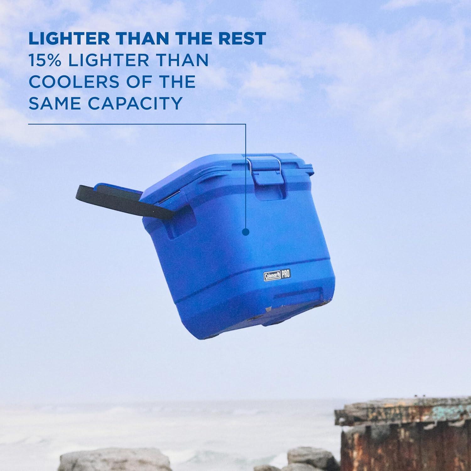 imageColeman Pro HeavyDuty 25qt UltraLight Premium Hard Cooler ExtraThick Insulation Keeps Ice up to 3 Days 36Can CapacityNeptune