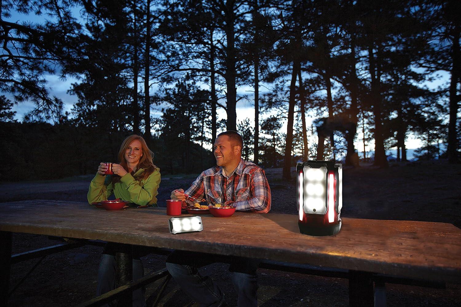imageColeman Quad Panel 800L LED Lantern WaterResistant Lantern with 4 Removable Magnetic Light Panels ampamp USB Charging Port Great for Camping Hunting Emergencies ampamp More