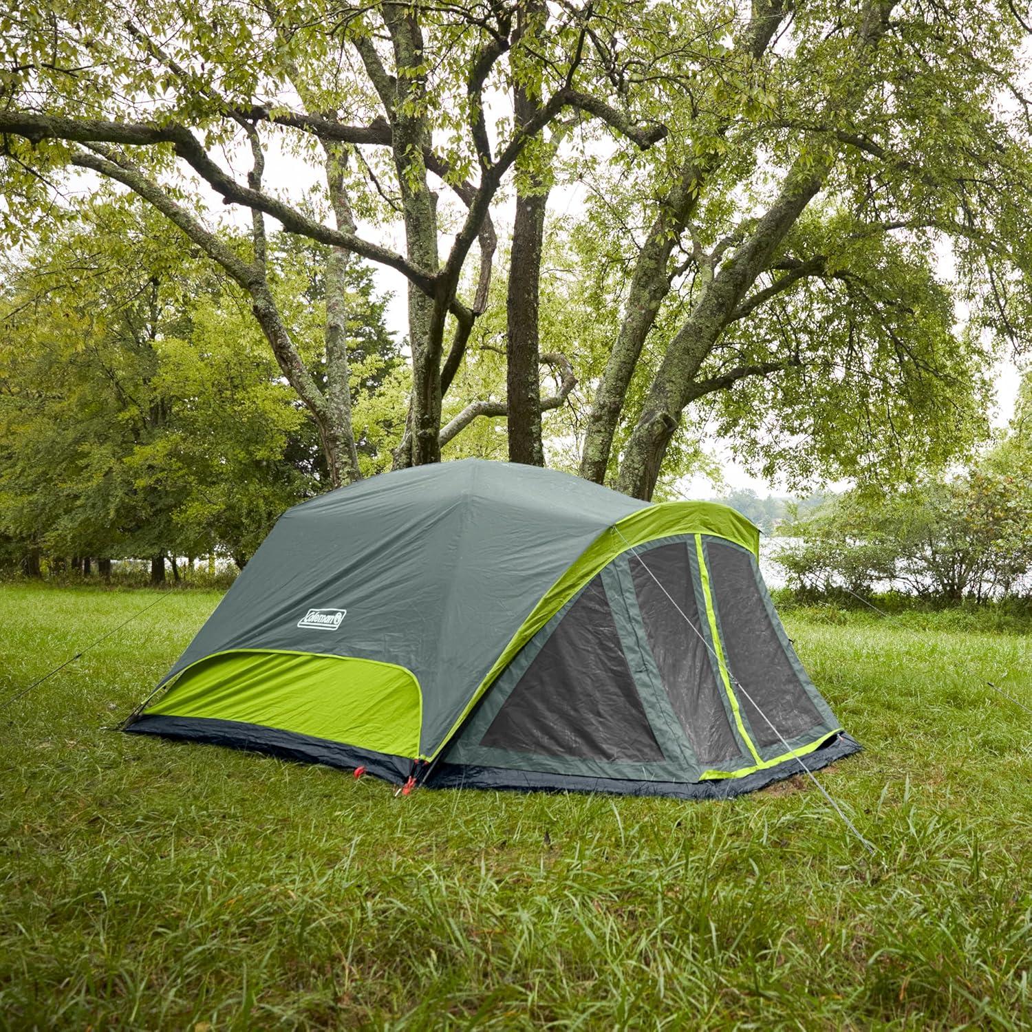 imageColeman Skydome Camping Tent with Screened Porch ampamp 5Minute Setup Weatherproof 468 Person Tent with Rainfly ampamp Carry Bag Made of PFASFree Materials4person