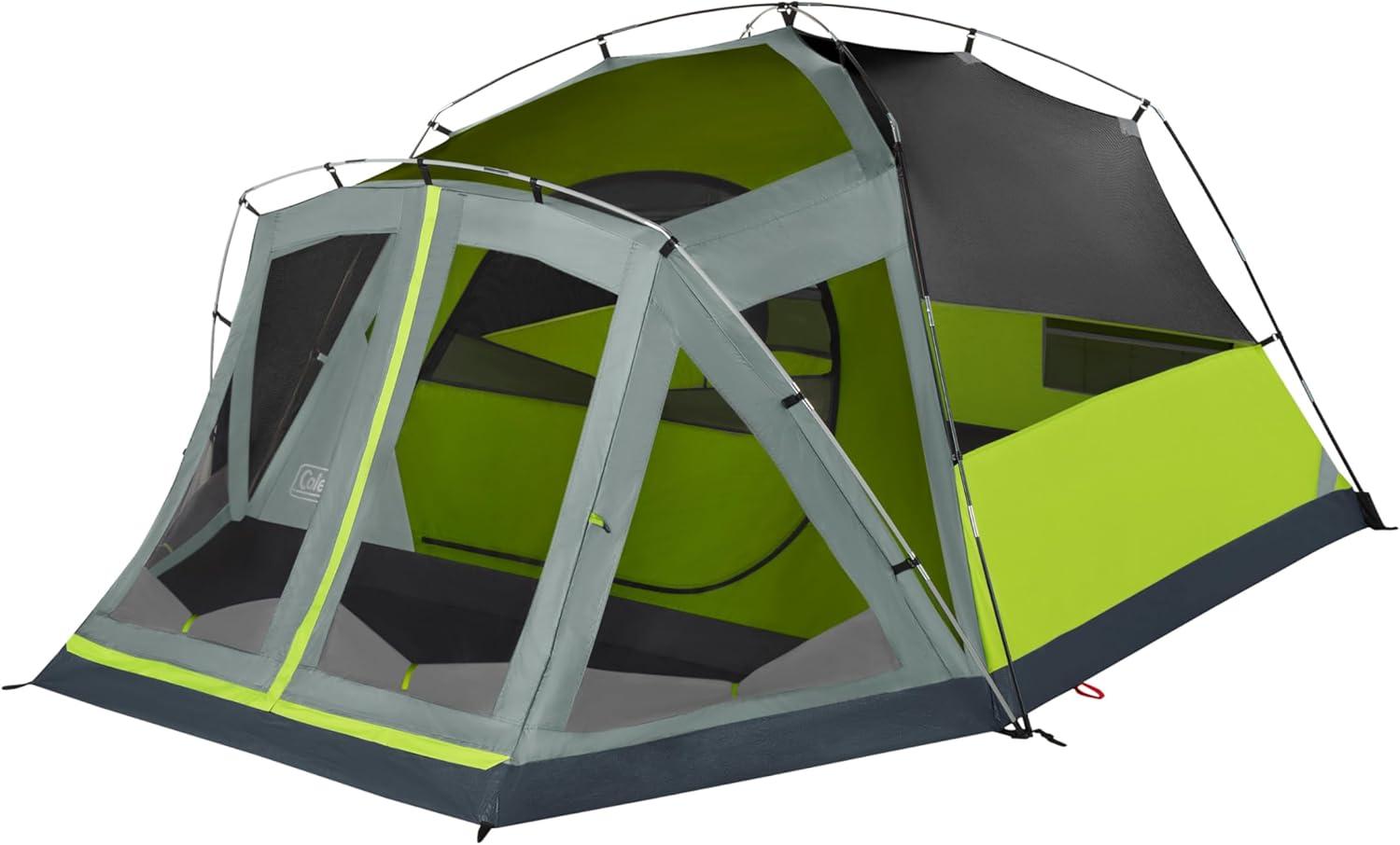 imageColeman Skydome Camping Tent with Screened Porch ampamp 5Minute Setup Weatherproof 468 Person Tent with Rainfly ampamp Carry Bag Made of PFASFree Materials4person