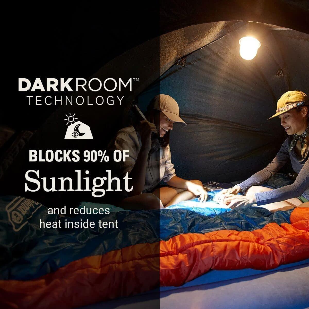 imageColeman Skydome Dark Room Camping Tent with Screen Porch ampamp 5Minute Setup Weatherproof 46 Person Tent Blocks 90 of Sunlight Rainfly ampamp Carry Bag Included Made of PFASFree MaterialsContains Pfas