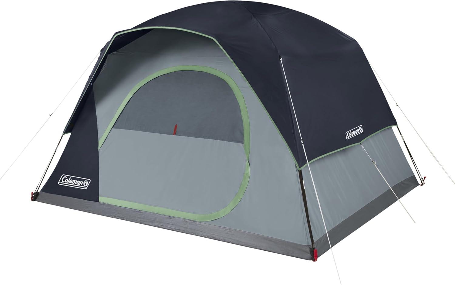imageColeman Skydome Tent with 5 Minute Setup 2468Person Weatherproof Tent with Rainfly ampamp Carry Bag 20 More Headroom Than Traditional CanopiesBlue