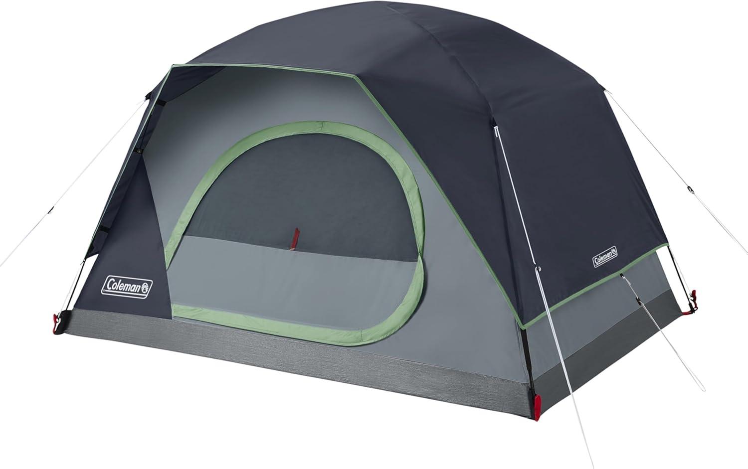 imageColeman Skydome Tent with 5 Minute Setup 2468Person Weatherproof Tent with Rainfly ampamp Carry Bag 20 More Headroom Than Traditional CanopiesBlue