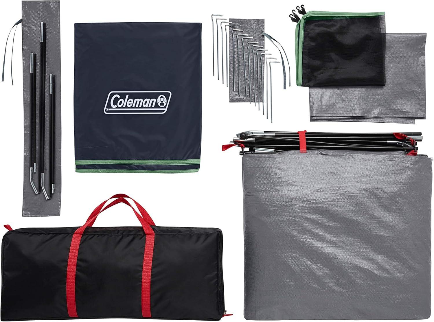 imageColeman Skydome Tent with 5 Minute Setup 2468Person Weatherproof Tent with Rainfly ampamp Carry Bag 20 More Headroom Than Traditional CanopiesBlue