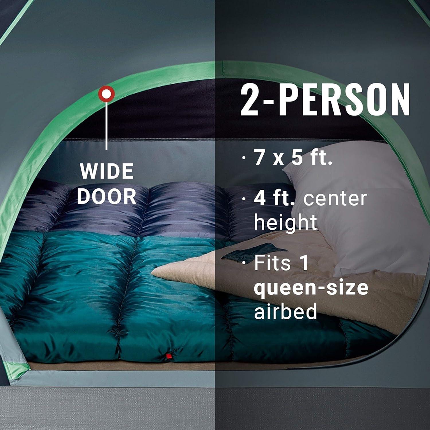 imageColeman Skydome Tent with 5 Minute Setup 2468Person Weatherproof Tent with Rainfly ampamp Carry Bag 20 More Headroom Than Traditional CanopiesBlue