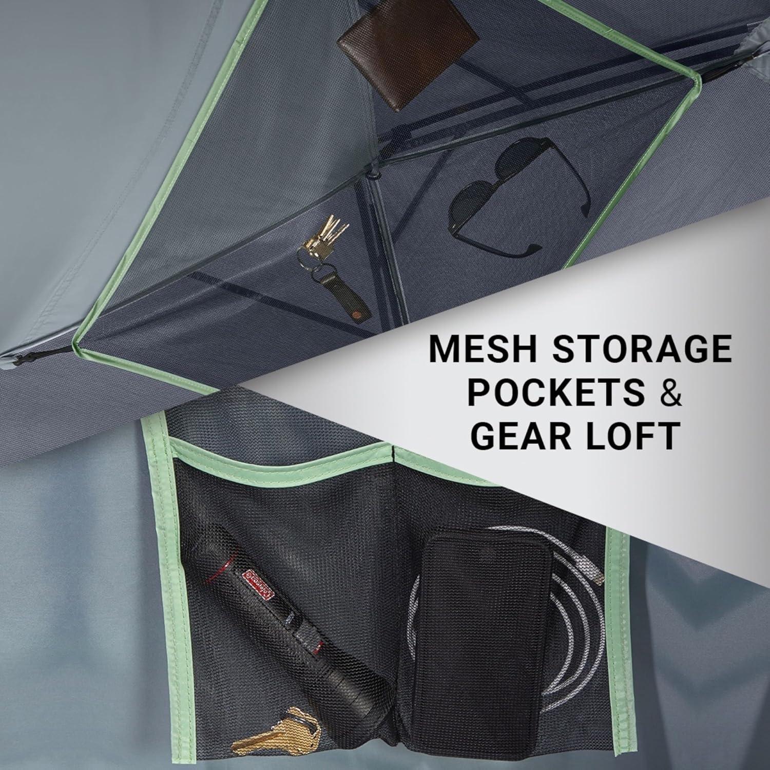 imageColeman Skydome Tent with 5 Minute Setup 2468Person Weatherproof Tent with Rainfly ampamp Carry Bag 20 More Headroom Than Traditional CanopiesBlue