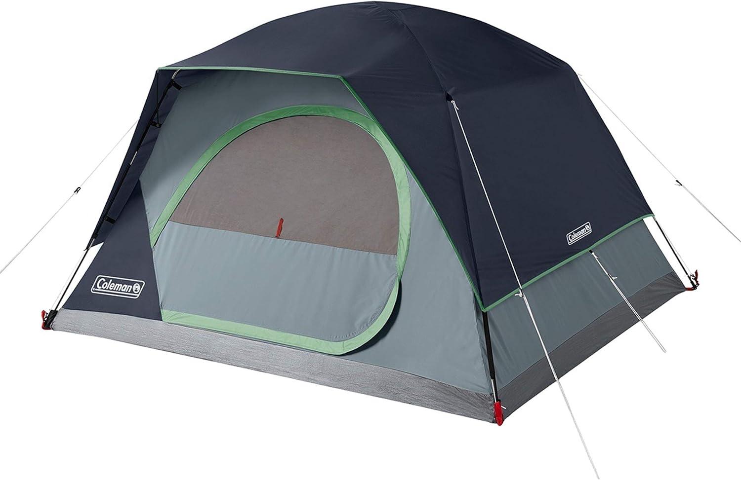 imageColeman Skydome Tent with 5 Minute Setup 2468Person Weatherproof Tent with Rainfly ampamp Carry Bag 20 More Headroom Than Traditional CanopiesBlue