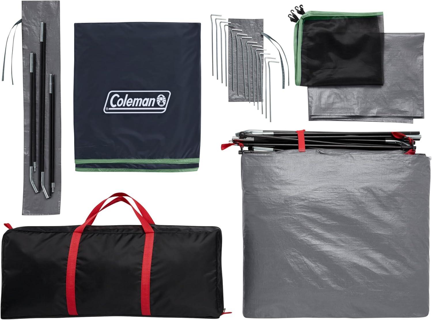 imageColeman Skydome Tent with 5 Minute Setup 2468Person Weatherproof Tent with Rainfly ampamp Carry Bag 20 More Headroom Than Traditional CanopiesBlue