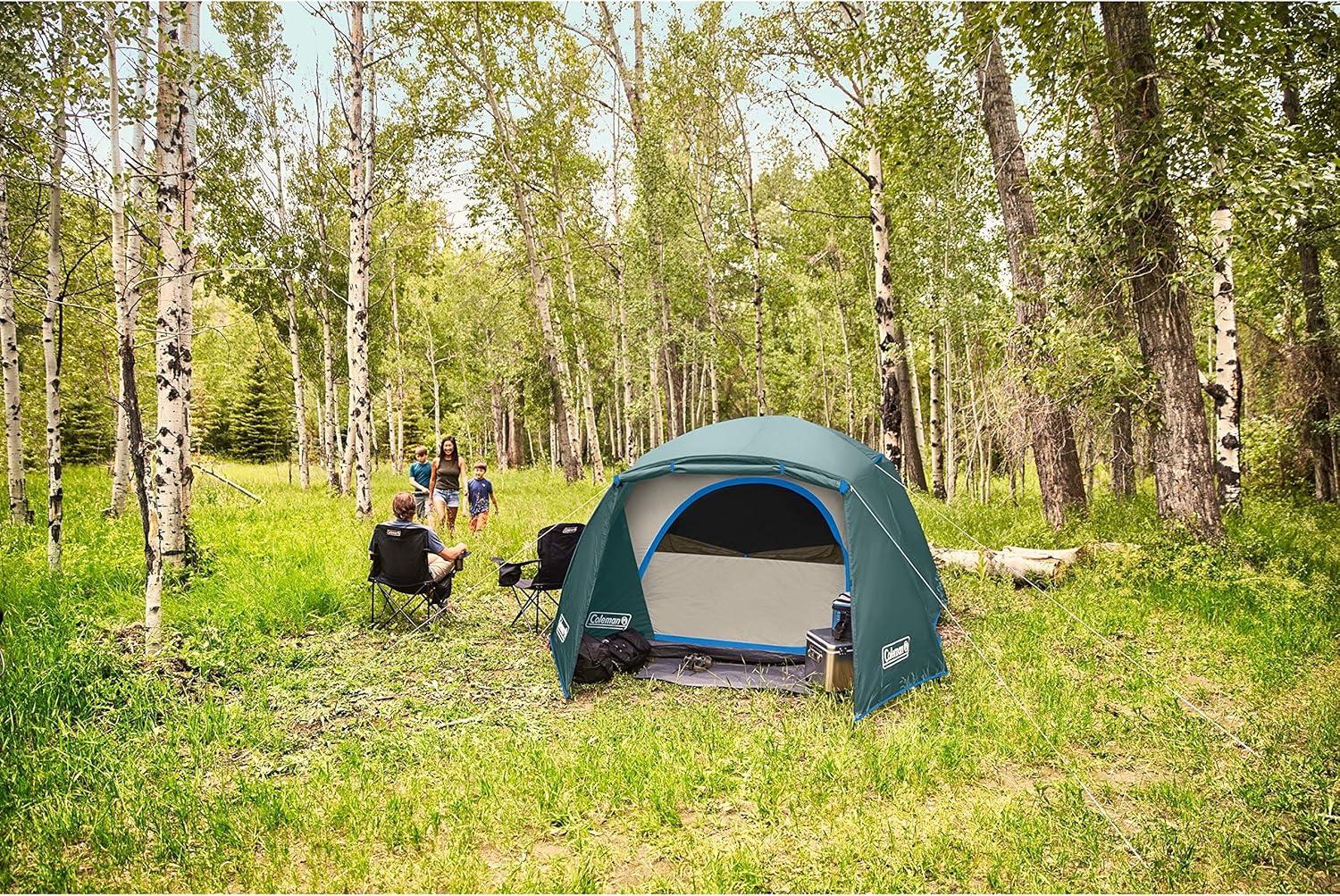 imageColeman Skydome Tent with FullFly Weather Vestibule Weatherproof 46 Person Tent Sets Up in 5 Minutes ampamp Protects from Water 20 More Headroom Than Traditional SheltersContains PFAS