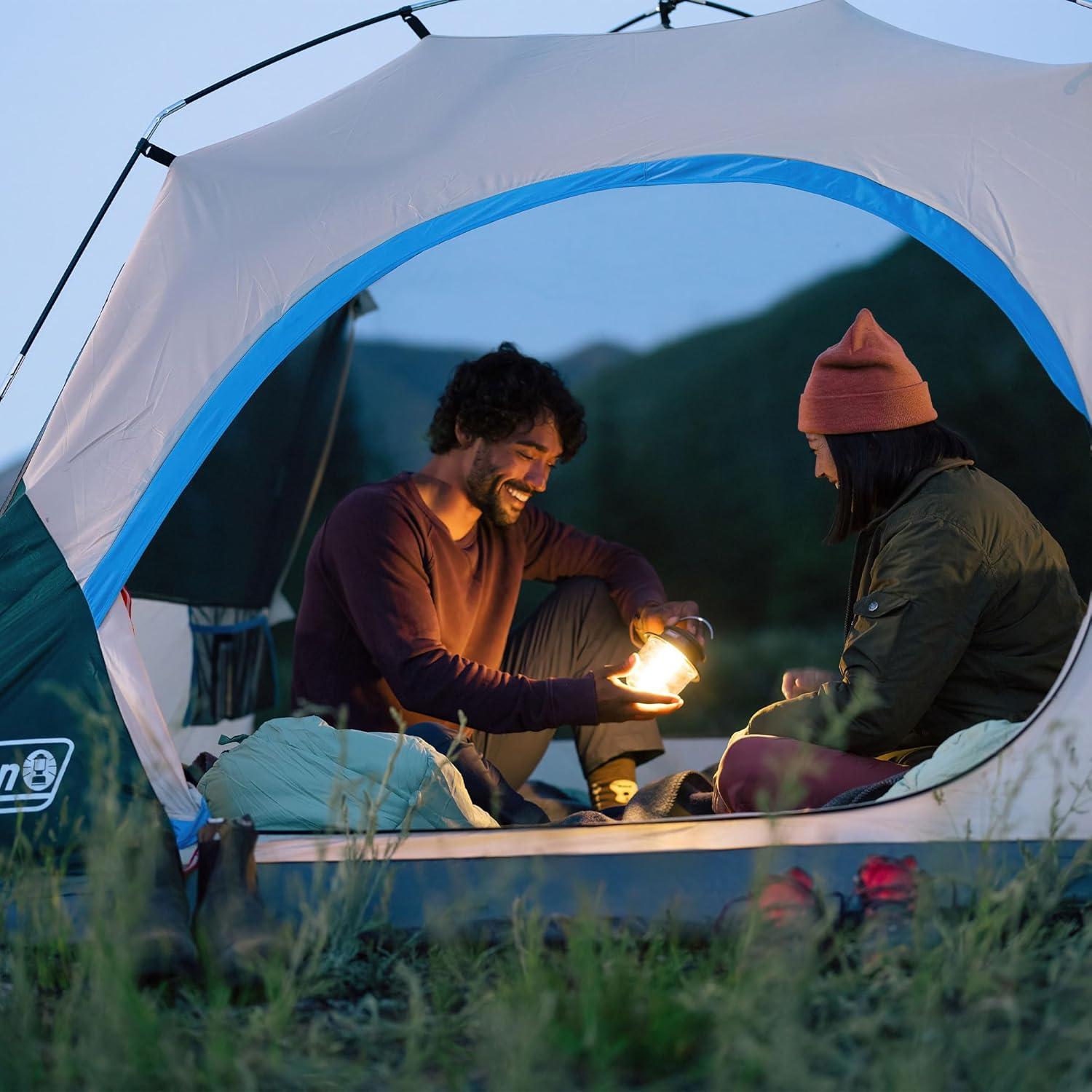 imageColeman Skydome Tent with FullFly Weather Vestibule Weatherproof 46 Person Tent Sets Up in 5 Minutes ampamp Protects from Water 20 More Headroom Than Traditional SheltersContains PFAS