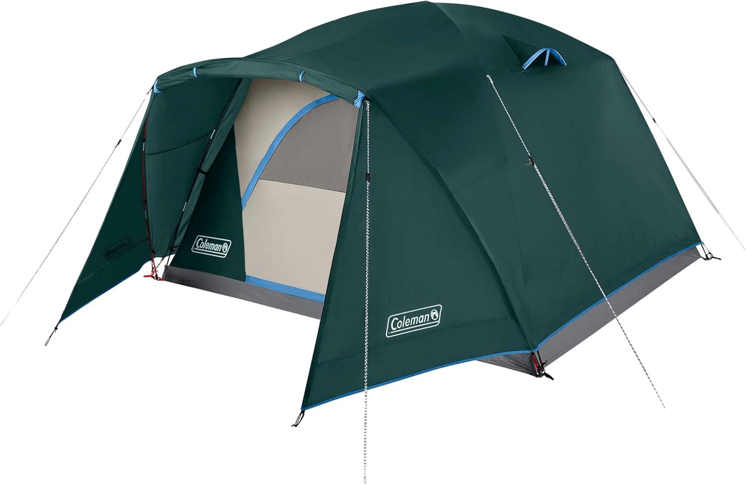 imageColeman Skydome Tent with FullFly Weather Vestibule Weatherproof 46 Person Tent Sets Up in 5 Minutes ampamp Protects from Water 20 More Headroom Than Traditional SheltersPFASFree