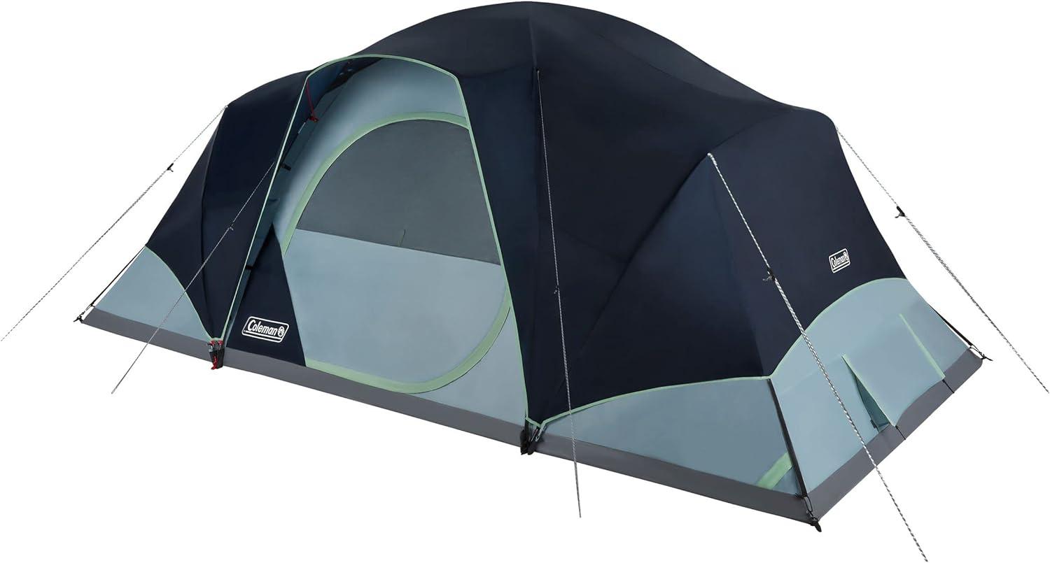 imageColeman Skydome XL Large Family Tent with 5 Minute Setup Weatherproof 812 Person Tent with Rainfly ampamp Carry Bag Fits Multiple Queen Airbeds Made of PFASFree MaterialsContains Pfas