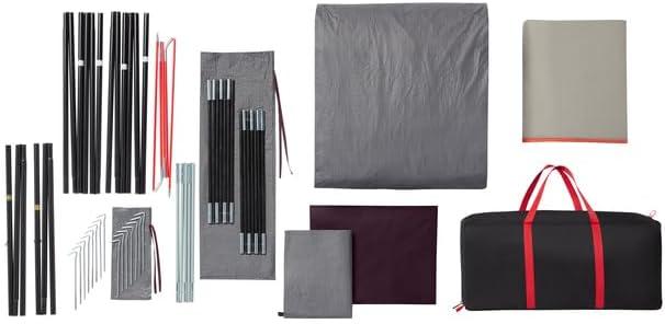 imageColeman Skylodge 10Person Family Tent Weatherproof XL Tent with Rainfly ampamp Room Divider Fits 4 QueenSized Airbeds Made of PFASFree MaterialsContains Pfas