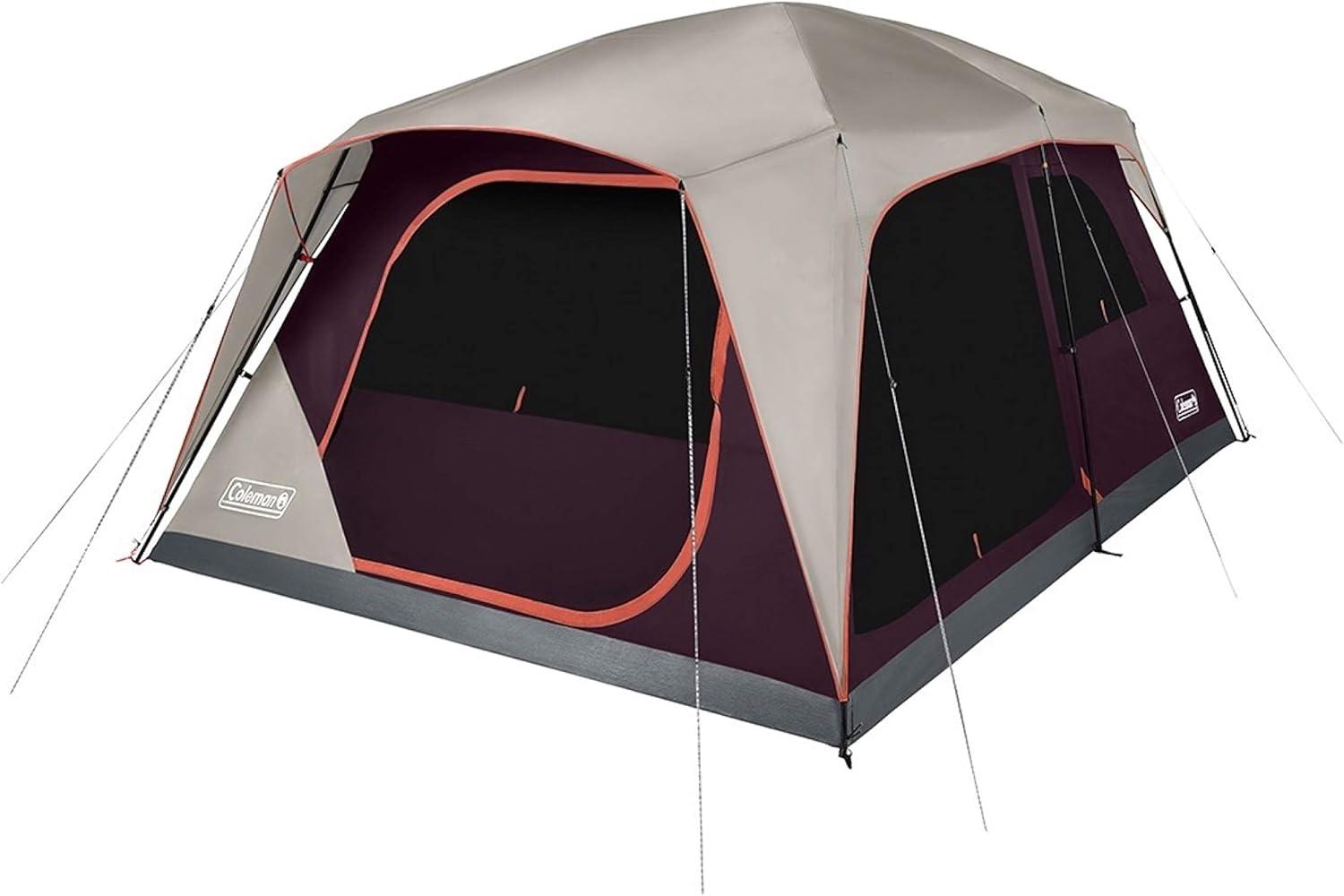 imageColeman Skylodge 10Person Family Tent Weatherproof XL Tent with Rainfly ampamp Room Divider Fits 4 QueenSized Airbeds Made of PFASFree MaterialsContains Pfas
