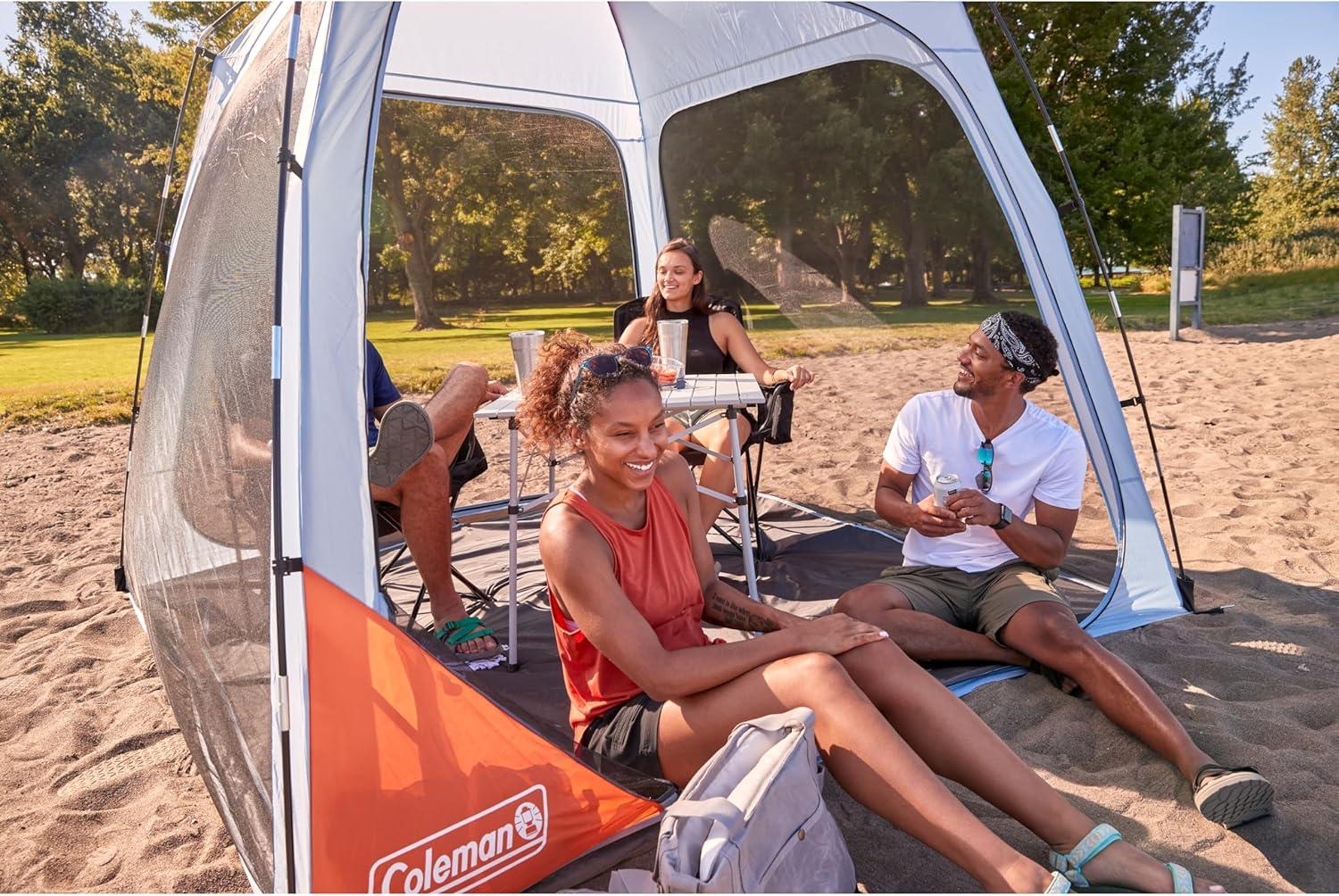 imageColeman Skyshade Screen Dome Canopy Tent 8x810x10ft Portable Screen Shelter with Easy Setup for BugFree Lounging Great for Beach Yard Picnic Park Camping ampamp MoreFog