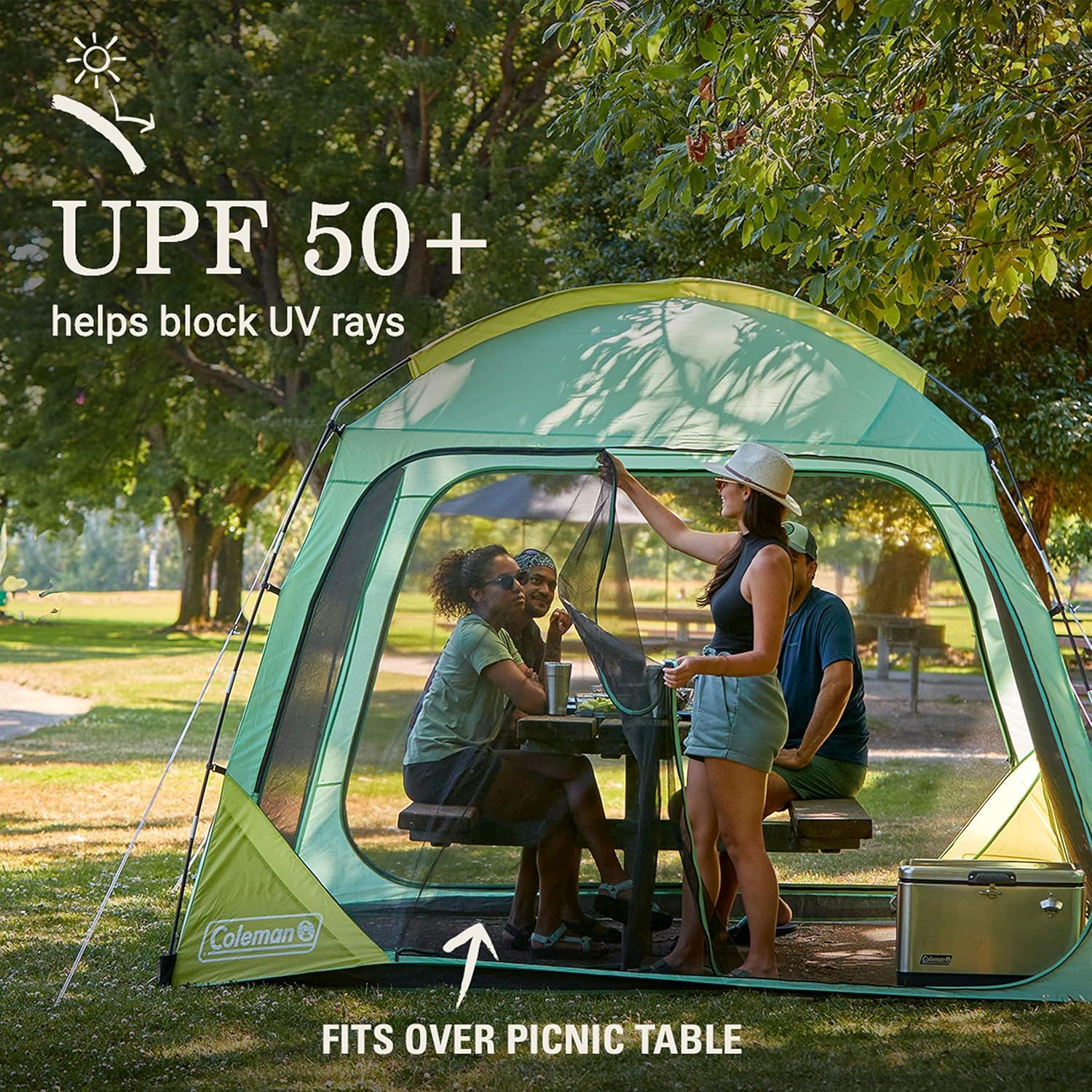 imageColeman Skyshade Screen Dome Canopy Tent 8x810x10ft Portable Screen Shelter with Easy Setup for BugFree Lounging Great for Beach Yard Picnic Park Camping ampamp MoreMoss