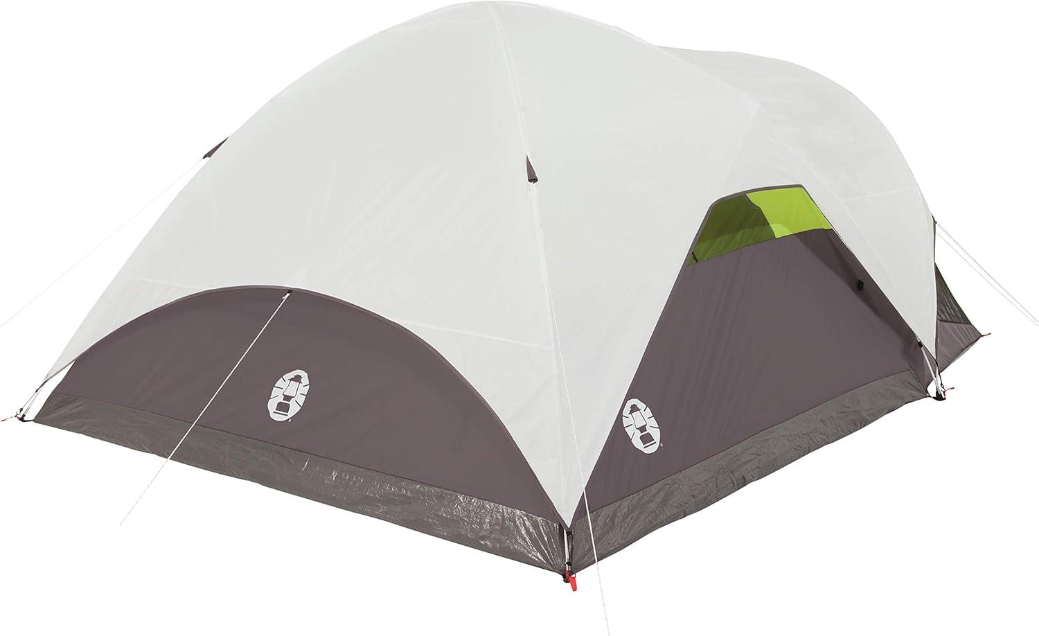 imageColeman Steel Creek 6Person Tent with Screened Porch ampamp Integrated Rainfly Weatherproof Tent with Screen Room Sets Up in Minutes Fits QueenSize AirbedContains Pfas