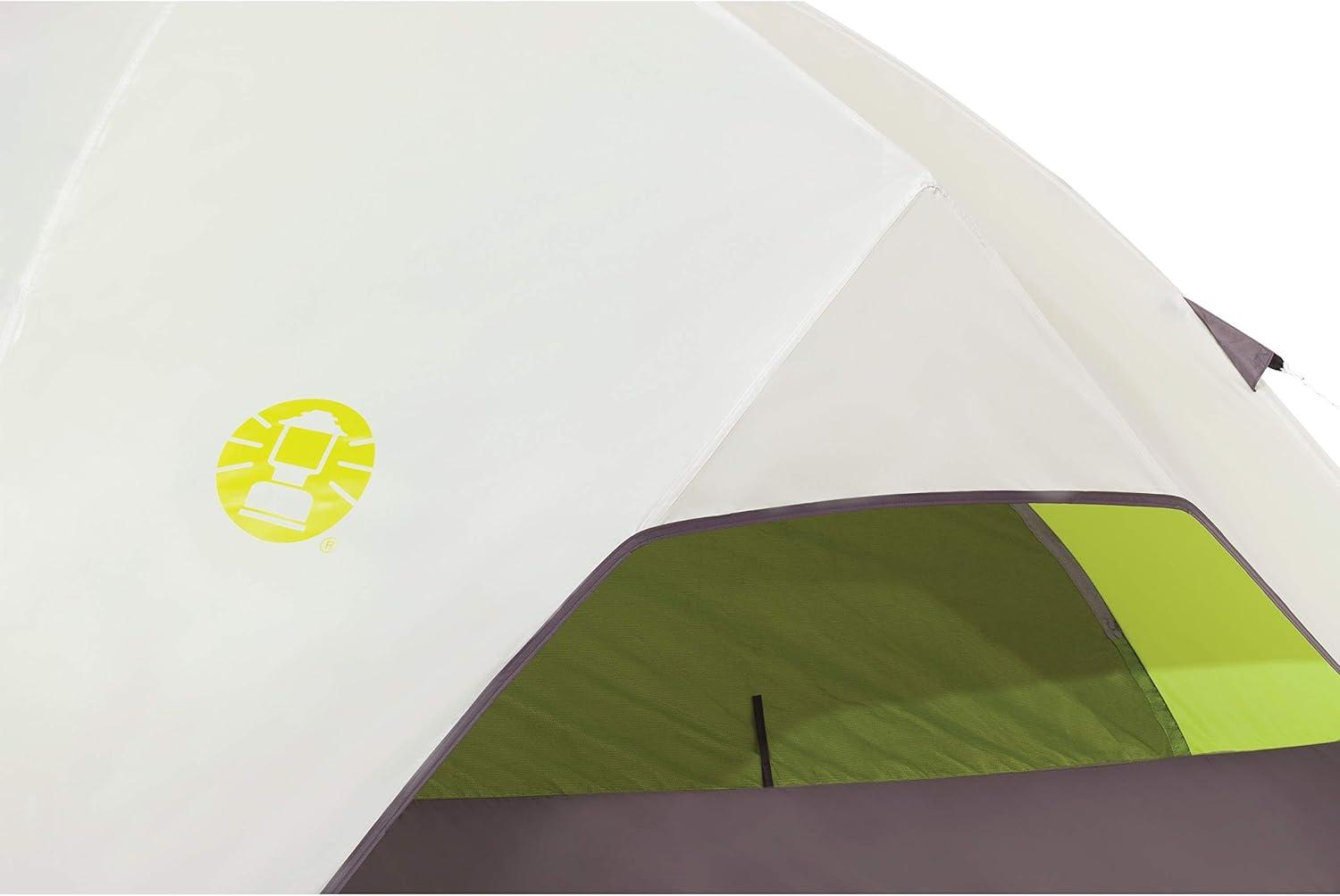 imageColeman Steel Creek 6Person Tent with Screened Porch ampamp Integrated Rainfly Weatherproof Tent with Screen Room Sets Up in Minutes Fits QueenSize AirbedContains Pfas