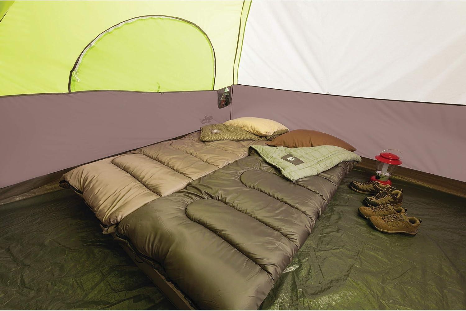imageColeman Steel Creek 6Person Tent with Screened Porch ampamp Integrated Rainfly Weatherproof Tent with Screen Room Sets Up in Minutes Fits QueenSize AirbedContains Pfas