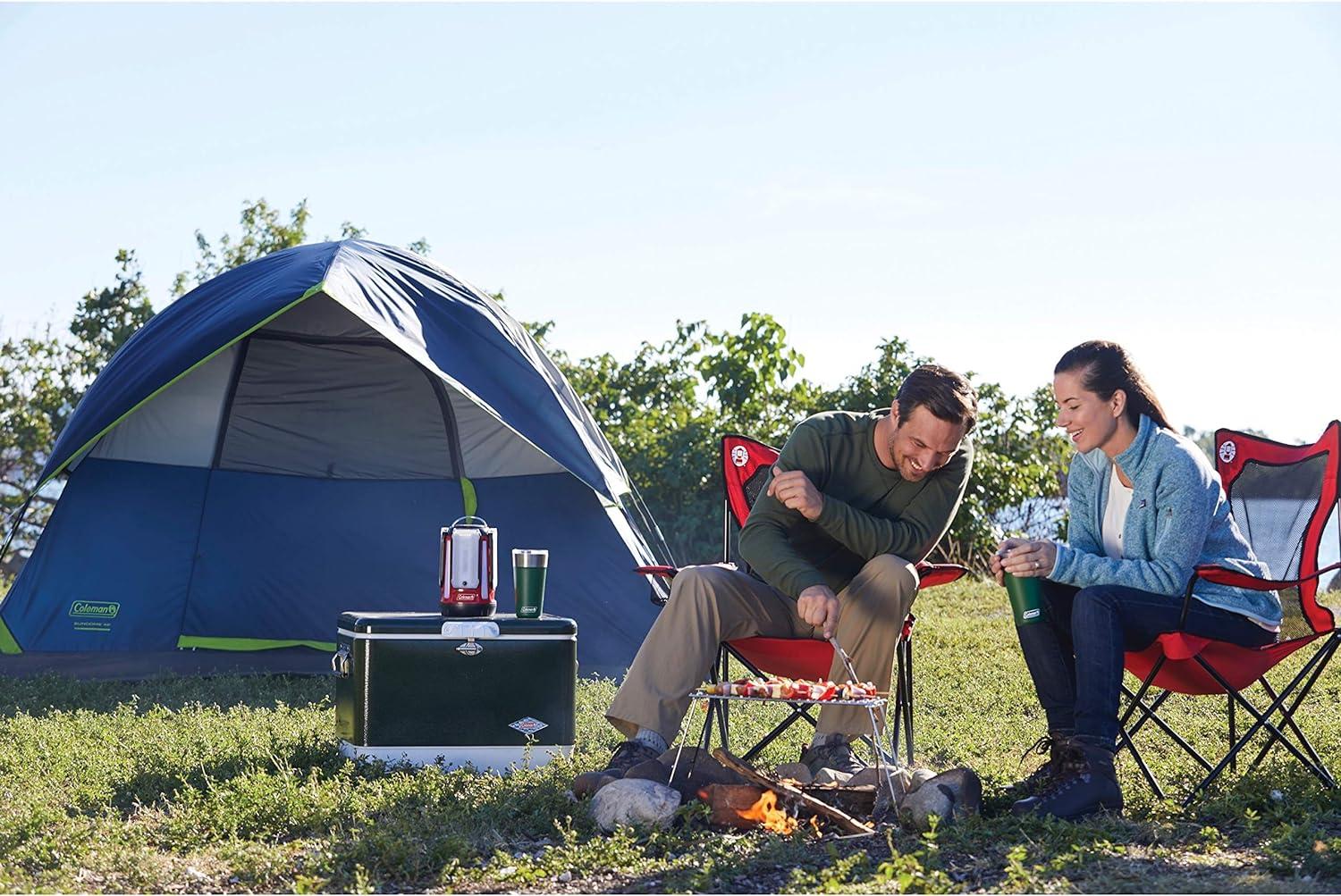 imageColeman Sundome Camping Tent with Rainfly 2346 Person Tent Sets Up in 10 Mins Weatherproof Shelter for Camping Festivals Backyard Sleepovers ampamp MoreNavy Blue