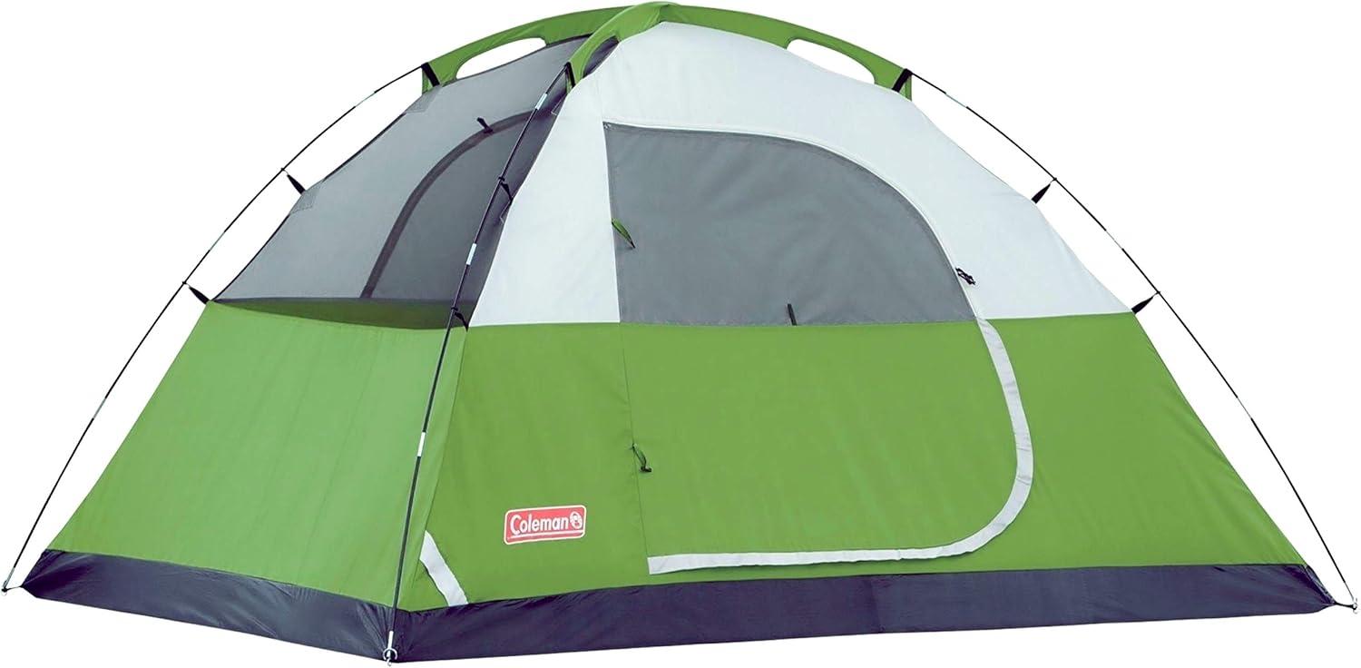 imageColeman Sundome Camping Tent with Rainfly 2346 Person Tent Sets Up in 10 Mins Weatherproof Shelter for Camping Festivals Backyard Sleepovers ampamp MorePalm Green