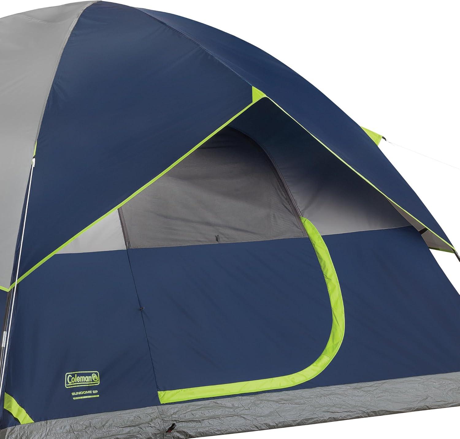 imageColeman Sundome Camping Tent with Rainfly 2346 Person Tent Sets Up in 10 Mins Weatherproof Shelter for Camping Festivals Backyard Sleepovers ampamp MoreNavy Blue