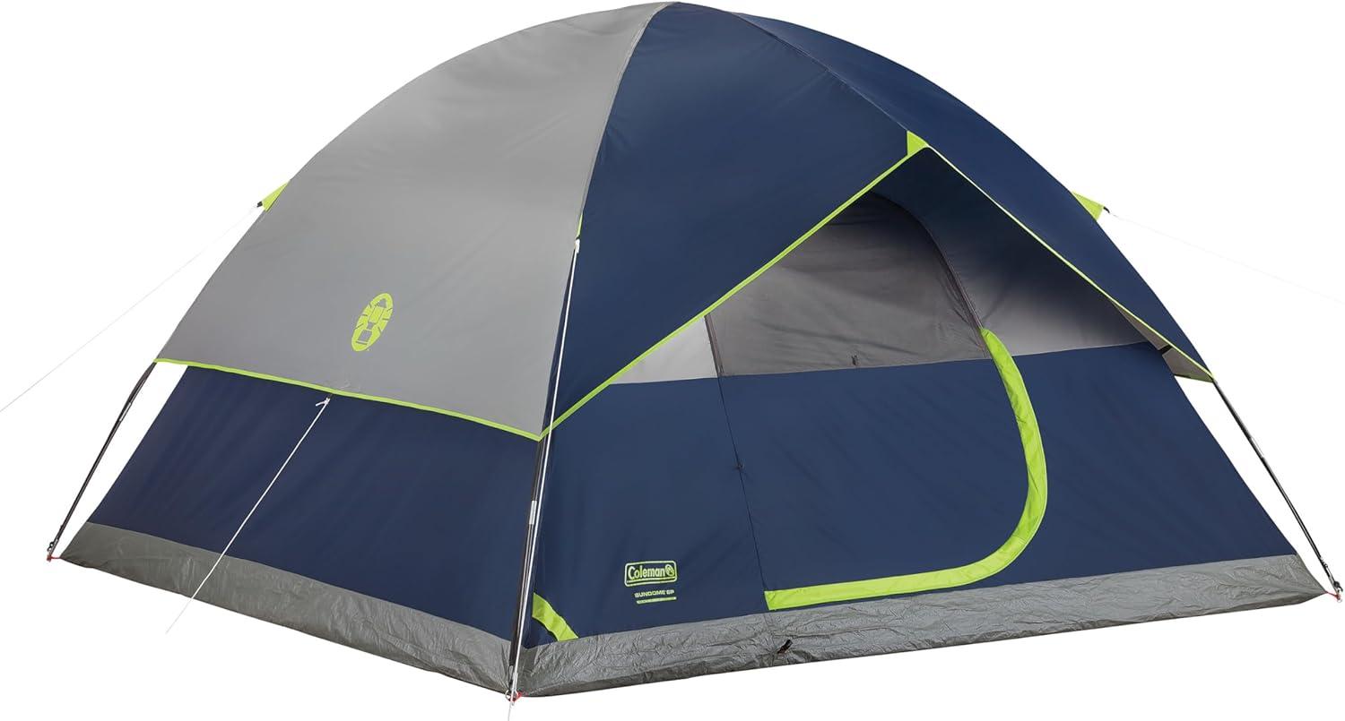 imageColeman Sundome Camping Tent with Rainfly 2346 Person Tent Sets Up in 10 Mins Weatherproof Shelter for Camping Festivals Backyard Sleepovers ampamp MoreNavy Blue
