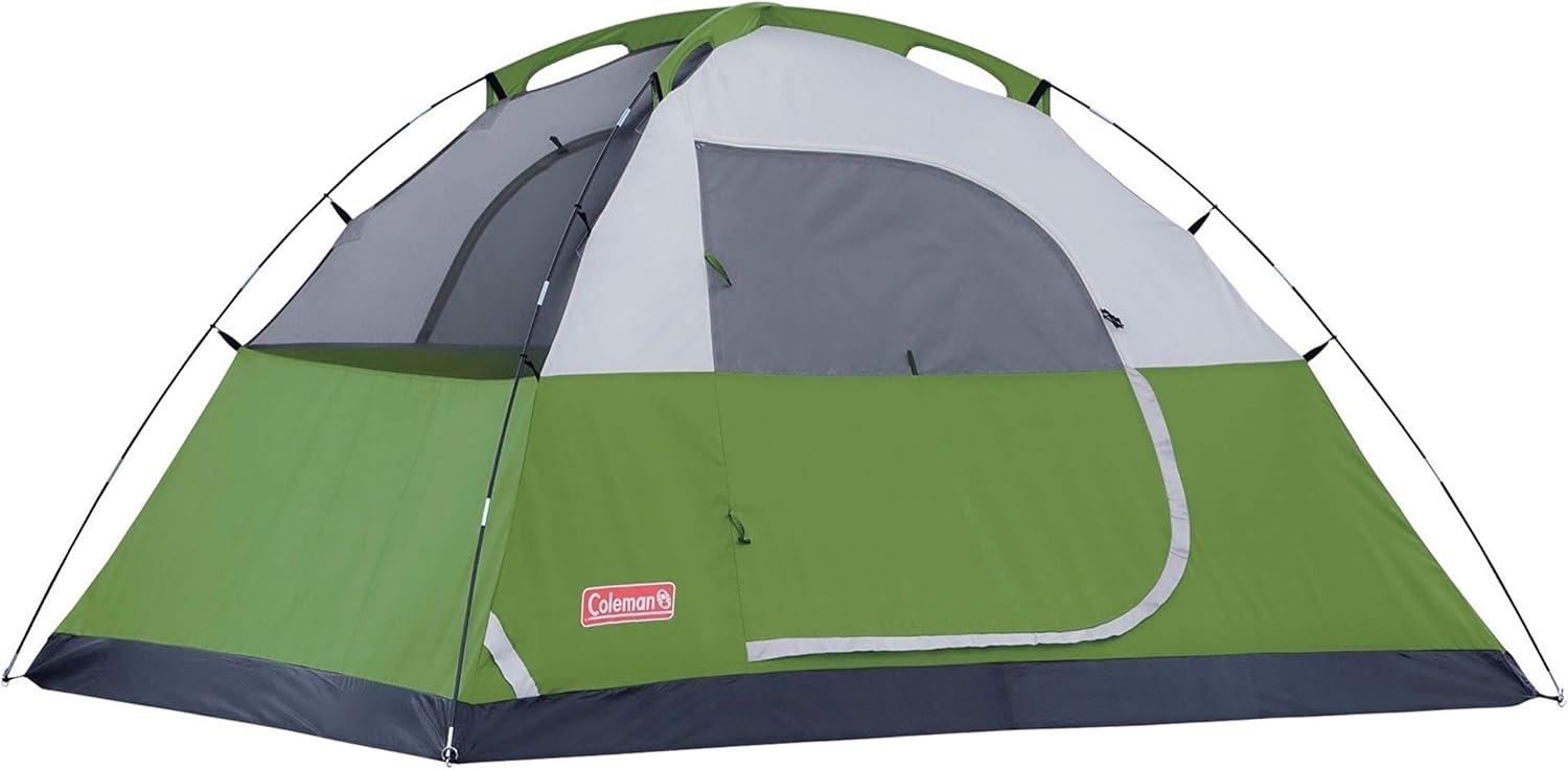 imageColeman Sundome Camping Tent with Rainfly 2346 Person Tent Sets Up in 10 Mins Weatherproof Shelter for Camping Festivals Backyard Sleepovers ampamp MorePalm Green