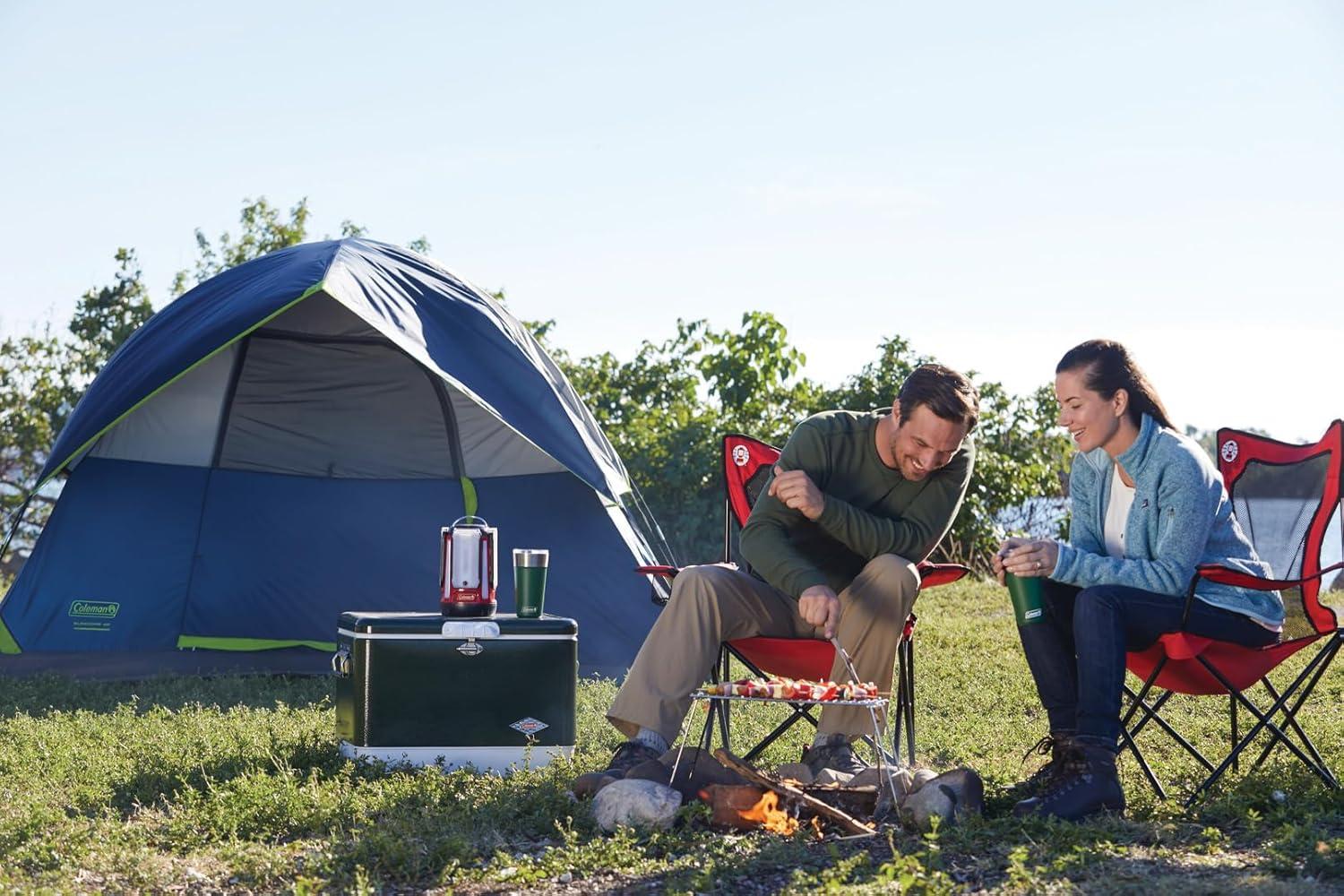 imageColeman Sundome Camping Tent with Rainfly 2346 Person Tent Sets Up in 10 Mins Weatherproof Shelter for Camping Festivals Backyard Sleepovers ampamp MoreNavy Blue