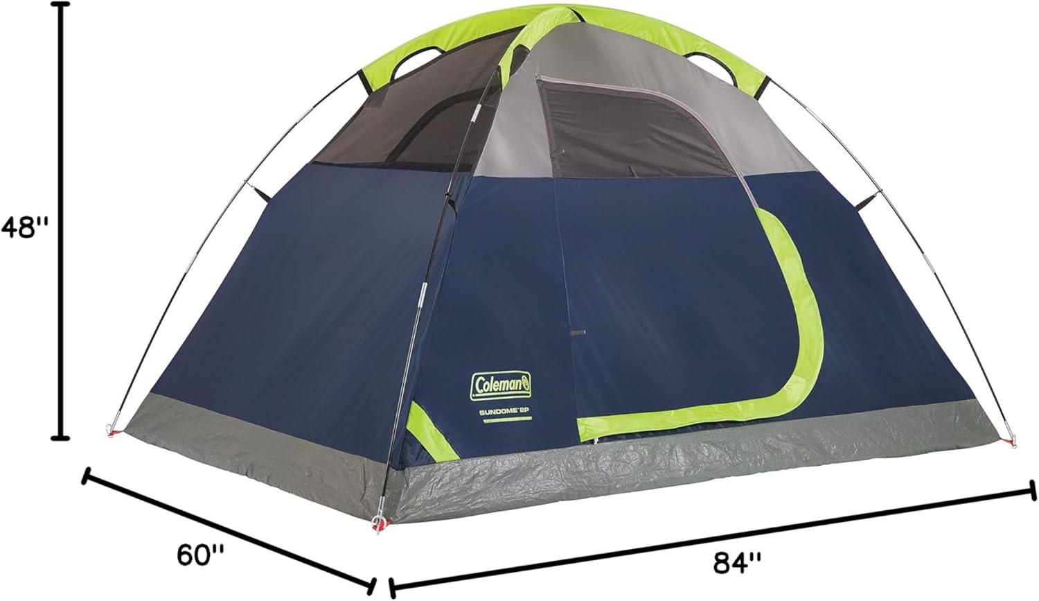 imageColeman Sundome Camping Tent with Rainfly 2346 Person Tent Sets Up in 10 Mins Weatherproof Shelter for Camping Festivals Backyard Sleepovers ampamp MoreNavy Blue