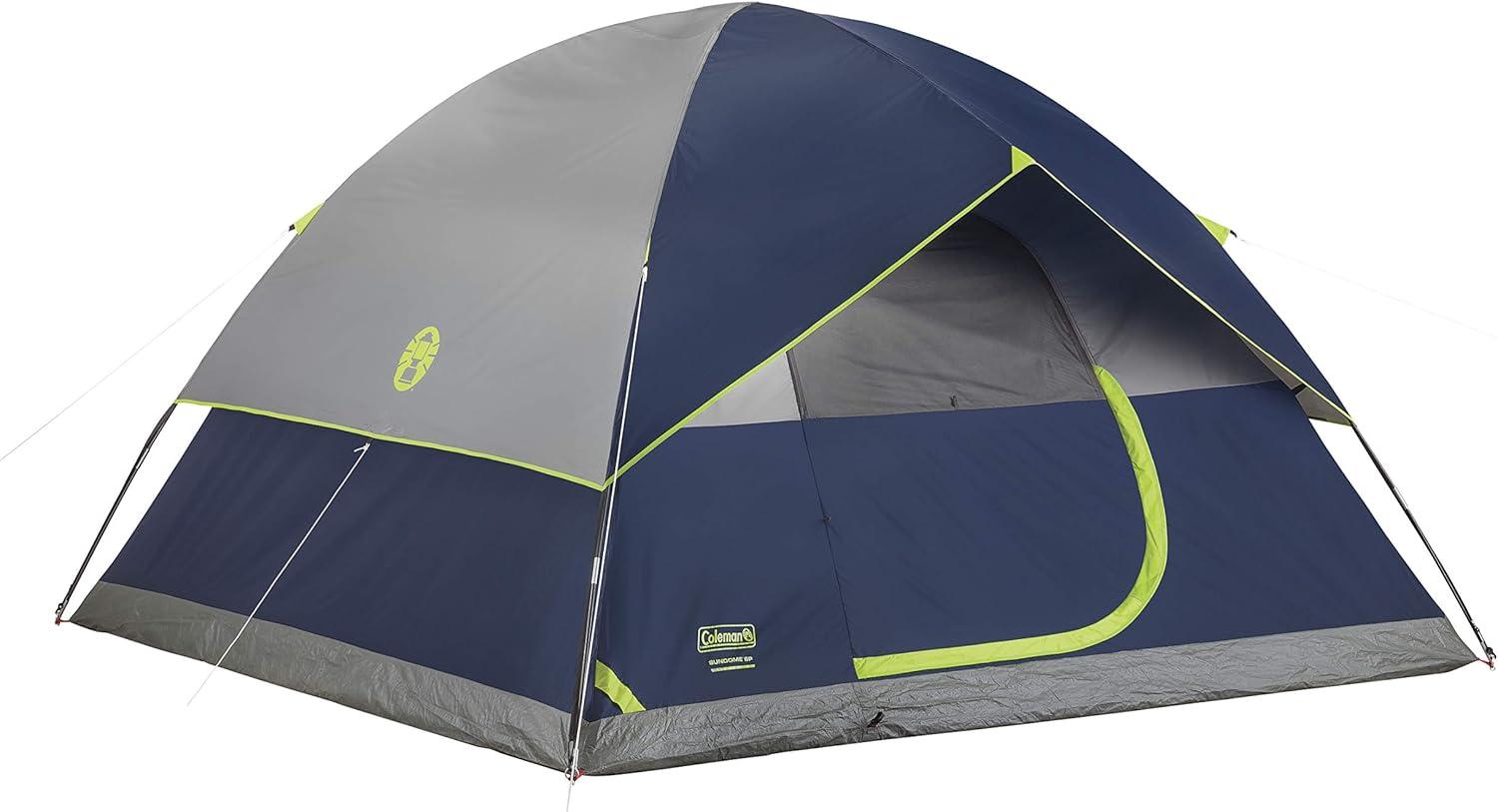 imageColeman Sundome Camping Tent with Rainfly 2346 Person Tent Sets Up in 10 Mins Weatherproof Shelter for Camping Festivals Backyard Sleepovers ampamp MoreNavy Blue