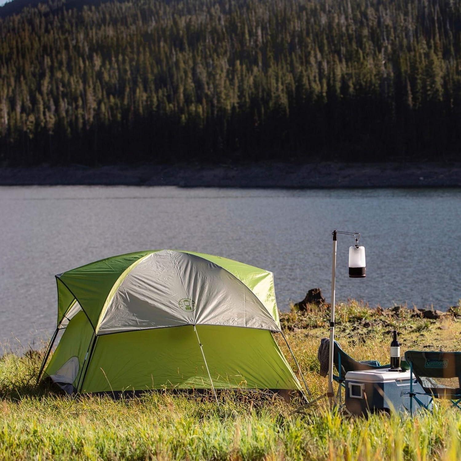 imageColeman Sundome Camping Tent with Rainfly 2346 Person Tent Sets Up in 10 Mins Weatherproof Shelter for Camping Festivals Backyard Sleepovers ampamp MorePalm Green