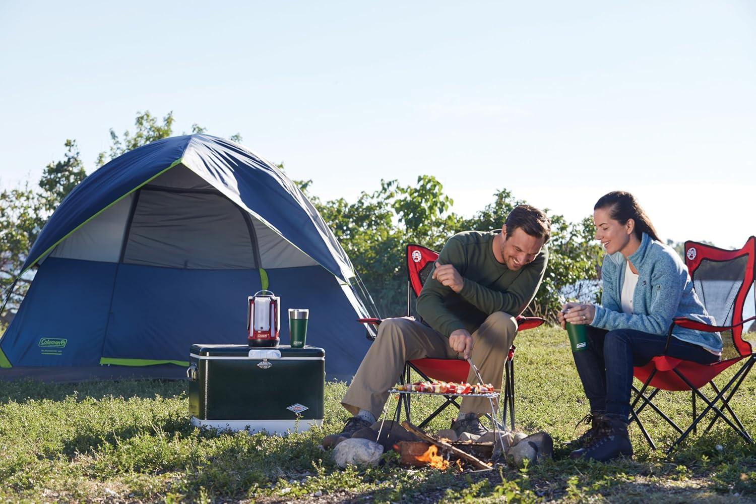 imageColeman Sundome Camping Tent with Rainfly 2346 Person Tent Sets Up in 10 Mins Weatherproof Shelter for Camping Festivals Backyard Sleepovers ampamp MoreNavy Blue