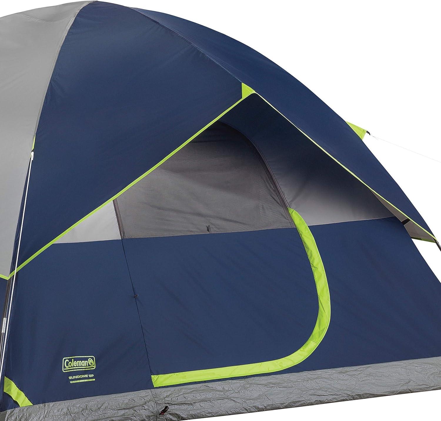 imageColeman Sundome Camping Tent with Rainfly 2346 Person Tent Sets Up in 10 Mins Weatherproof Shelter for Camping Festivals Backyard Sleepovers ampamp MoreNavy Blue