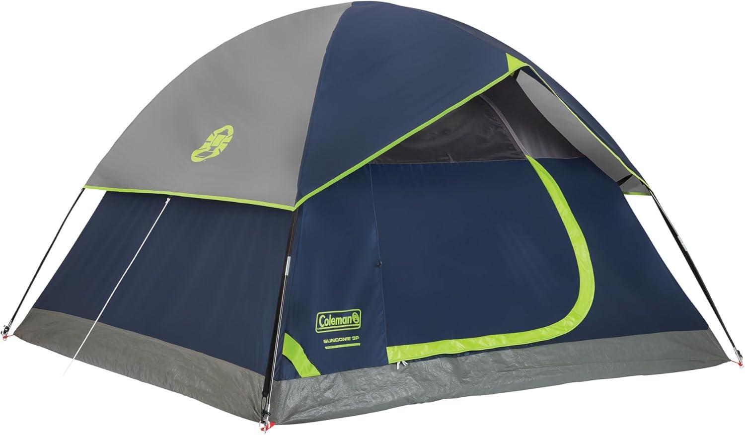 imageColeman Sundome Camping Tent with Rainfly 2346 Person Tent Sets Up in 10 Mins Weatherproof Shelter for Camping Festivals Backyard Sleepovers ampamp MoreNavy Blue