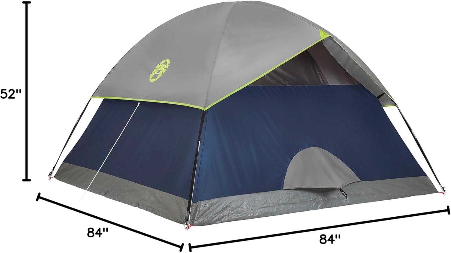 imageColeman Sundome Camping Tent with Rainfly 2346 Person Tent Sets Up in 10 Mins Weatherproof Shelter for Camping Festivals Backyard Sleepovers ampamp MoreNavy Blue