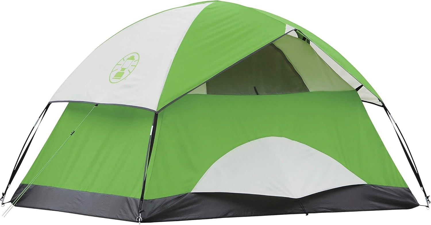 imageColeman Sundome Camping Tent with Rainfly 2346 Person Tent Sets Up in 10 Mins Weatherproof Shelter for Camping Festivals Backyard Sleepovers ampamp MorePalm Green