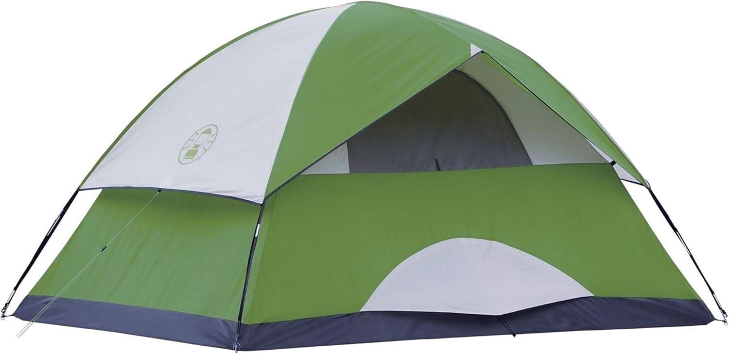 imageColeman Sundome Camping Tent with Rainfly 2346 Person Tent Sets Up in 10 Mins Weatherproof Shelter for Camping Festivals Backyard Sleepovers ampamp MorePalm Green